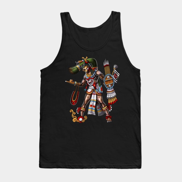 Aztec God Tezcatlipoca Tank Top by underheaven